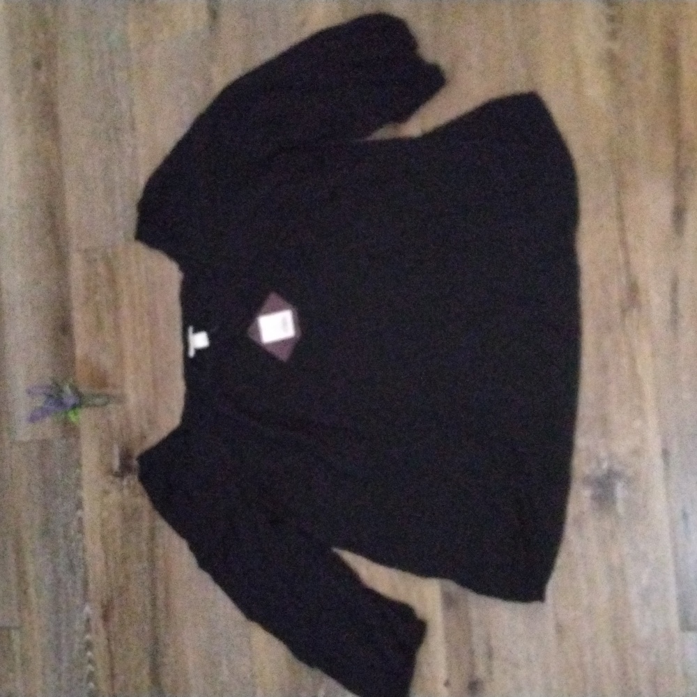 NWT: AVA & VIV; PLUS SIZE, BALLOON-LONG SLEEVE, BLACK, WOMENS BLOUSE.